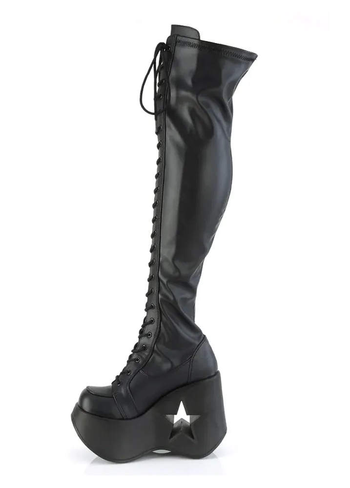 Dynamite 300 Black Thigh High Boot