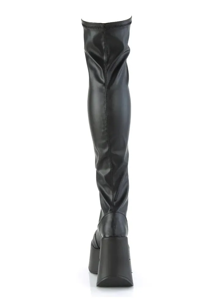 Dynamite 300 Black Thigh High Boot