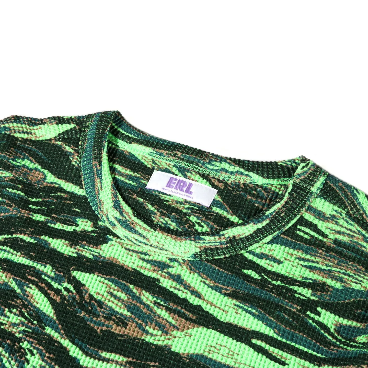 ERL RAVE CAMO THERMAL SHIRT GREEN