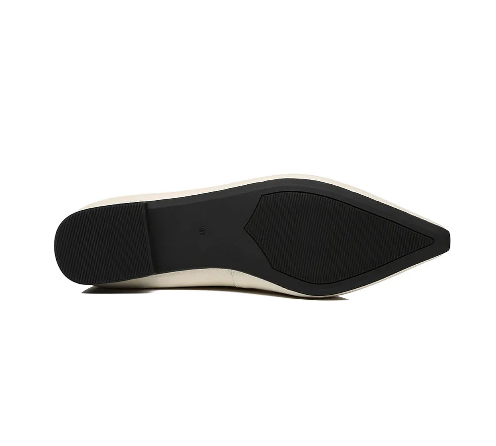 EVERAU Leather Flats Women Sera