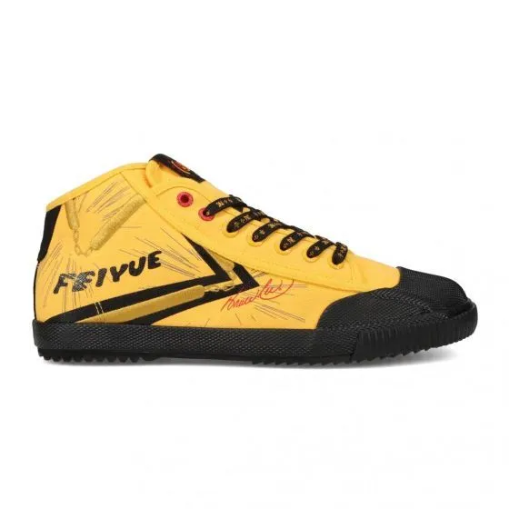 Feiyue x Bruce Lee 1920 FE MID Canvas Trainers - Yellow/Black