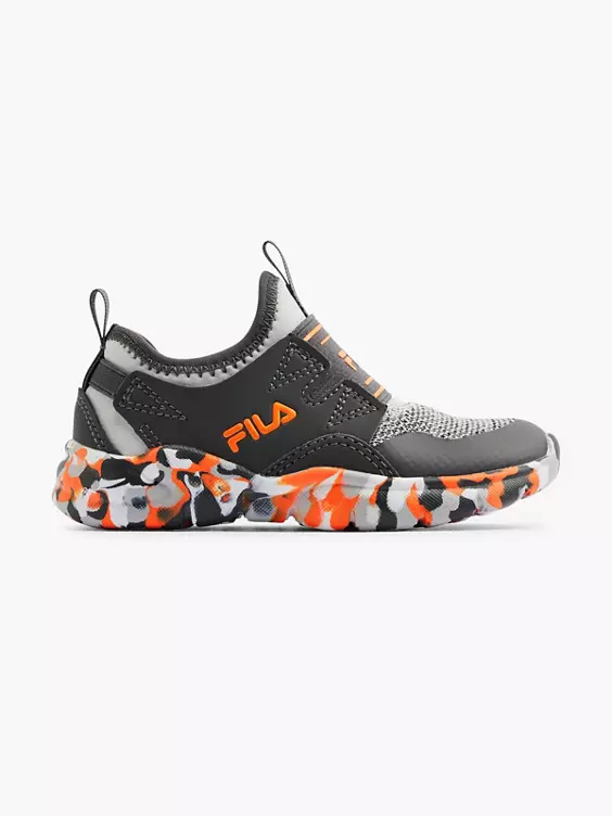 FILA  Infant Boys Slip On Grey/Orange Trainers