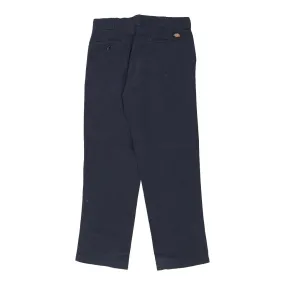 Flex Dickies Trousers - 32W 32L Navy Cotton Blend