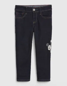 GAP Boys Blue Disney Mickey Mouse Slim Jeans With Fantastiflex