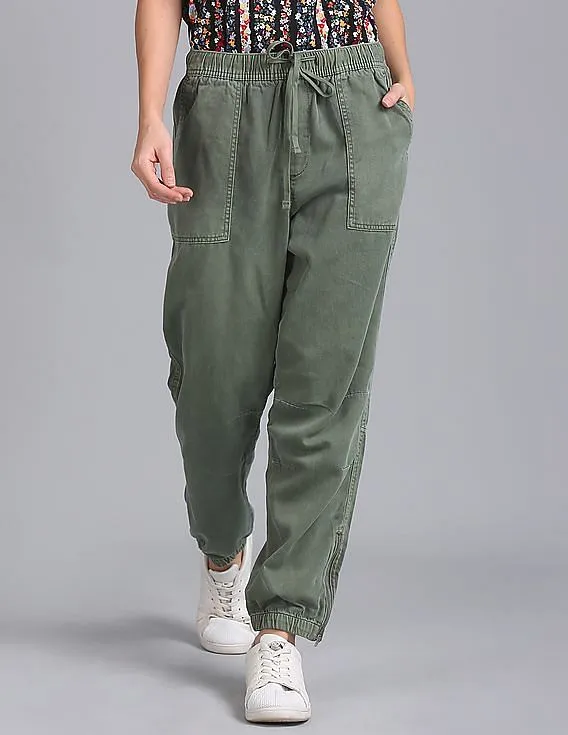 GAP Women Green Girlfriend Utility Joggers