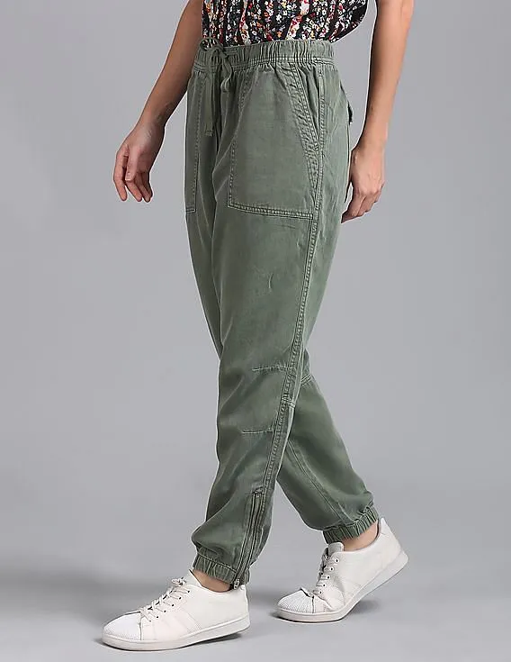 GAP Women Green Girlfriend Utility Joggers