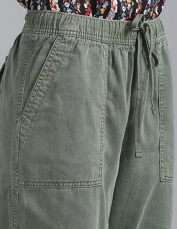 GAP Women Green Girlfriend Utility Joggers