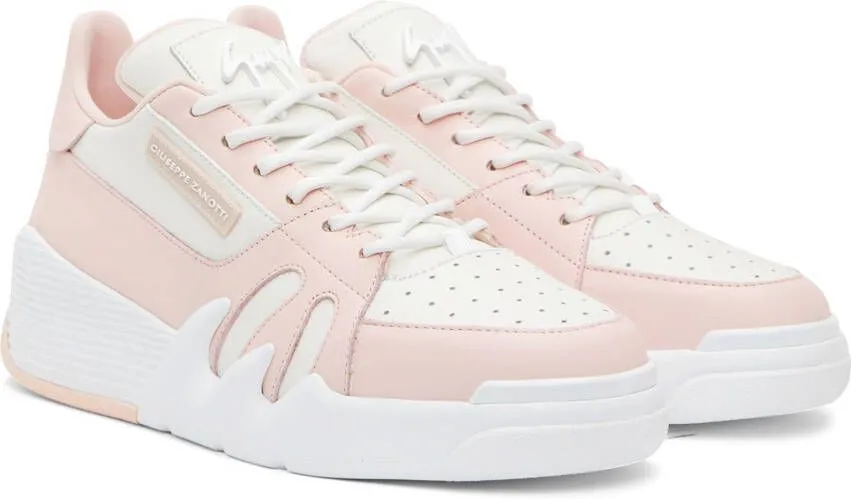 Giuseppe Zanotti Pink & White Talon Sneakers