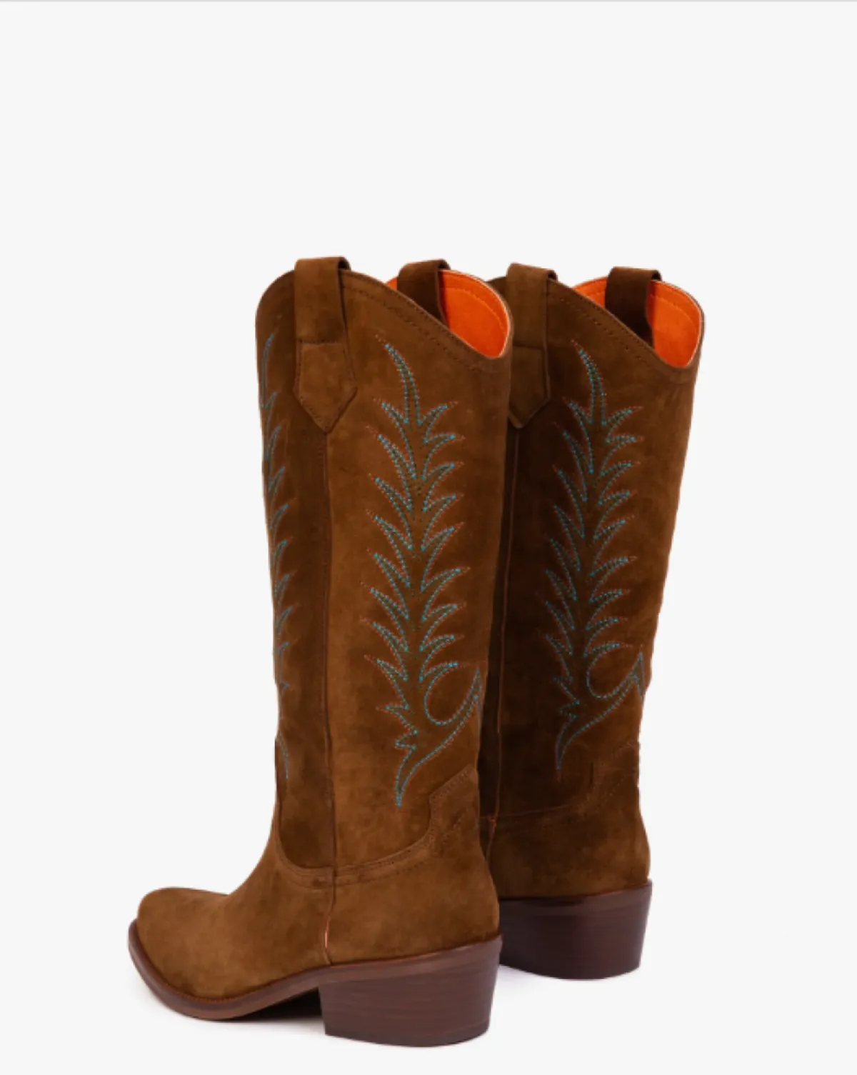 Goldie Embroidered Cowboy Boot - Peat