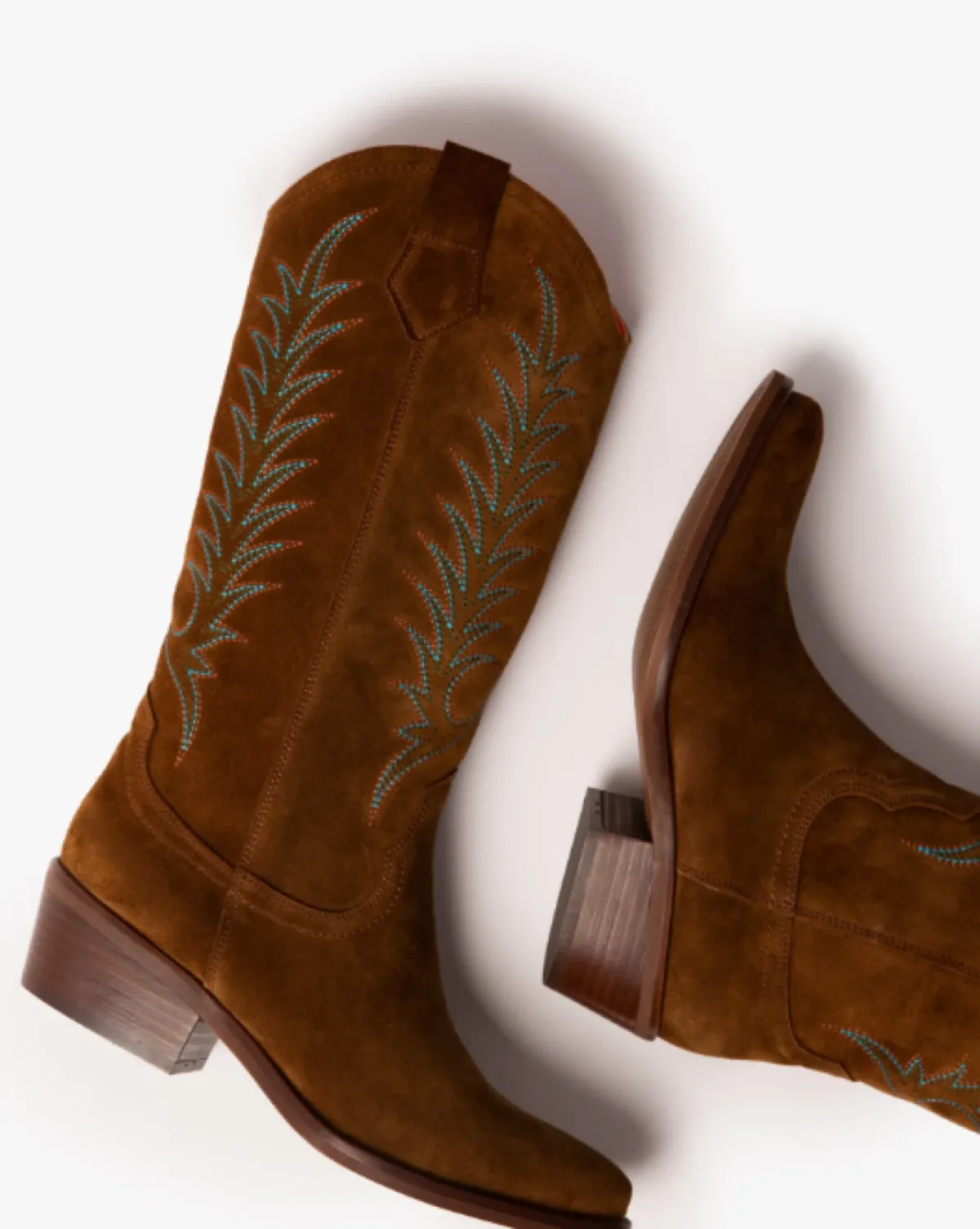 Goldie Embroidered Cowboy Boot - Peat