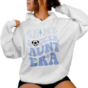 Groovy In My Soccer Aunt Era Soccer Auntie Of Boys Women Hoodie