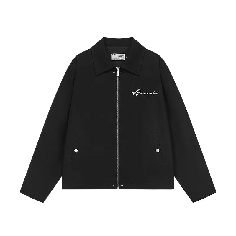 Handwritten Embroidered Cropped Jacket