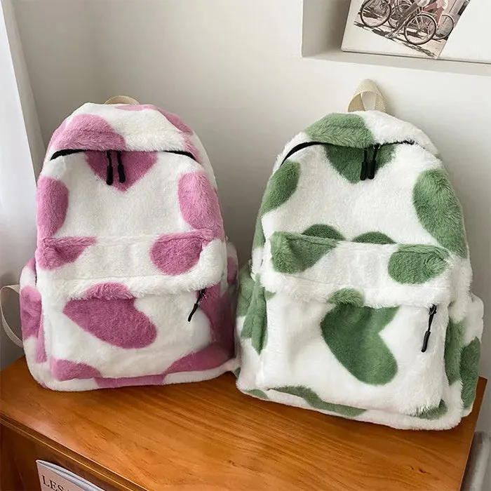 Heart Crush Fuzzy Backpack