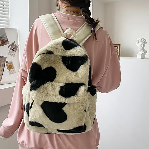 Heart Crush Fuzzy Backpack