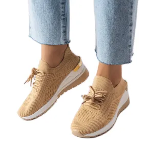 Inna Beige wedge sneakers from Alberica