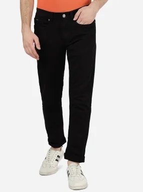 Jet Black Solid Straight Fit Jeans | JadeBlue