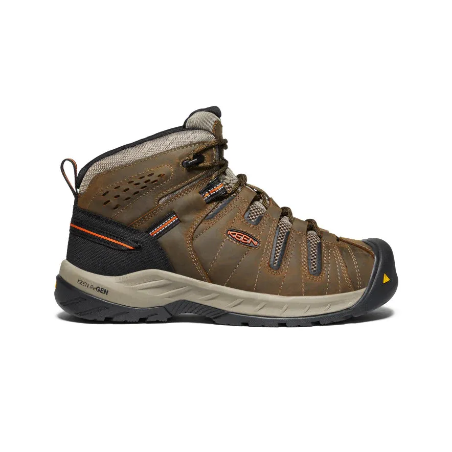 Keen Men's Flint II Boot (Soft Toe) 11EE Cascade Brown/Burnt Ochre