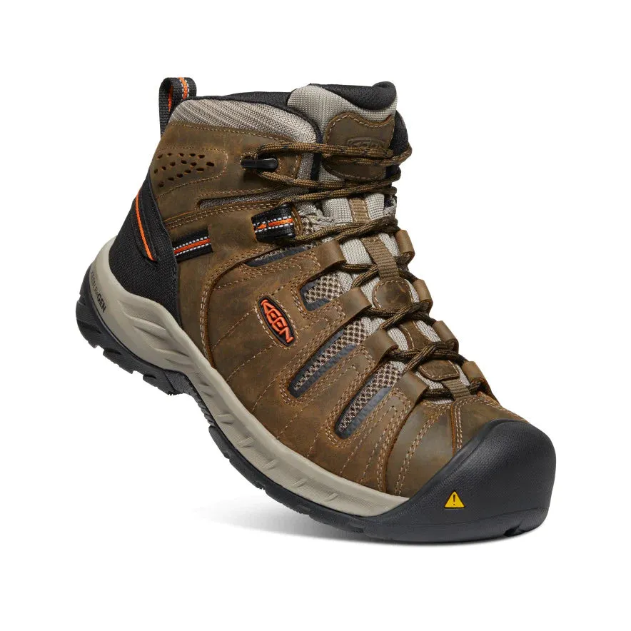 Keen Men's Flint II Boot (Soft Toe) 11EE Cascade Brown/Burnt Ochre