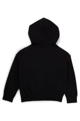 Kids' hoodie with two-tone stacked logo