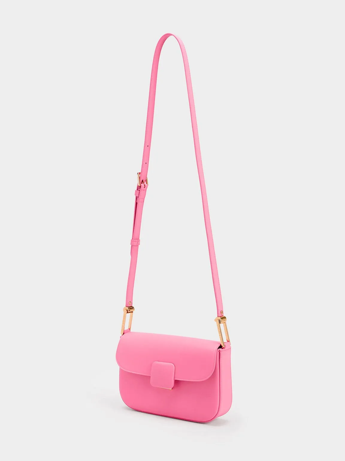 Koa Square Push-Lock Shoulder Bag - Pink