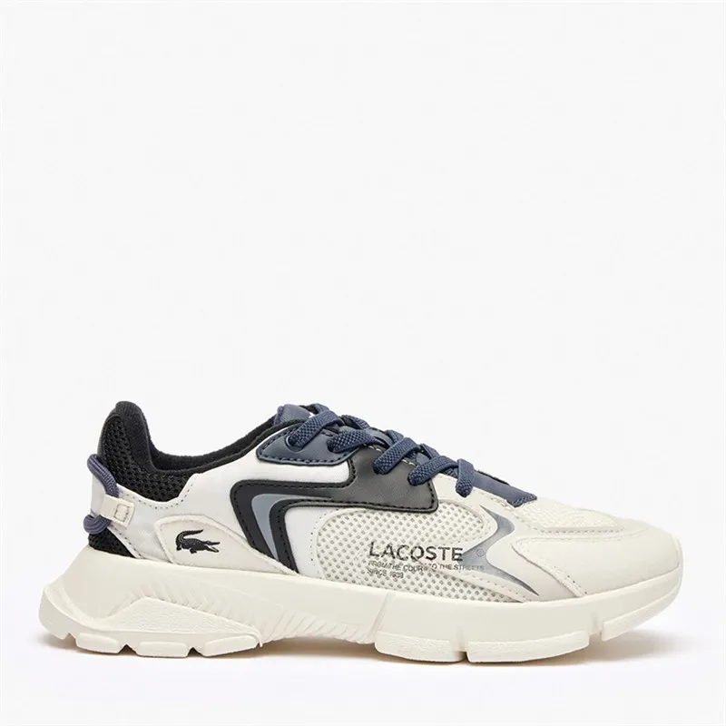 Lacoste Kids L003 Neo Trainers Off White/Black