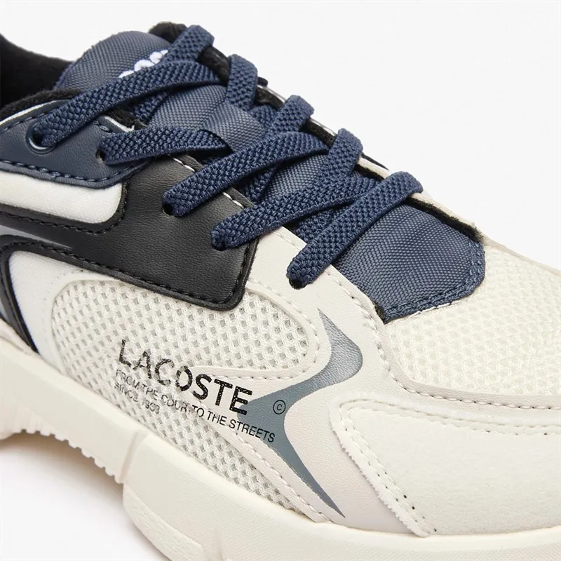 Lacoste Kids L003 Neo Trainers Off White/Black