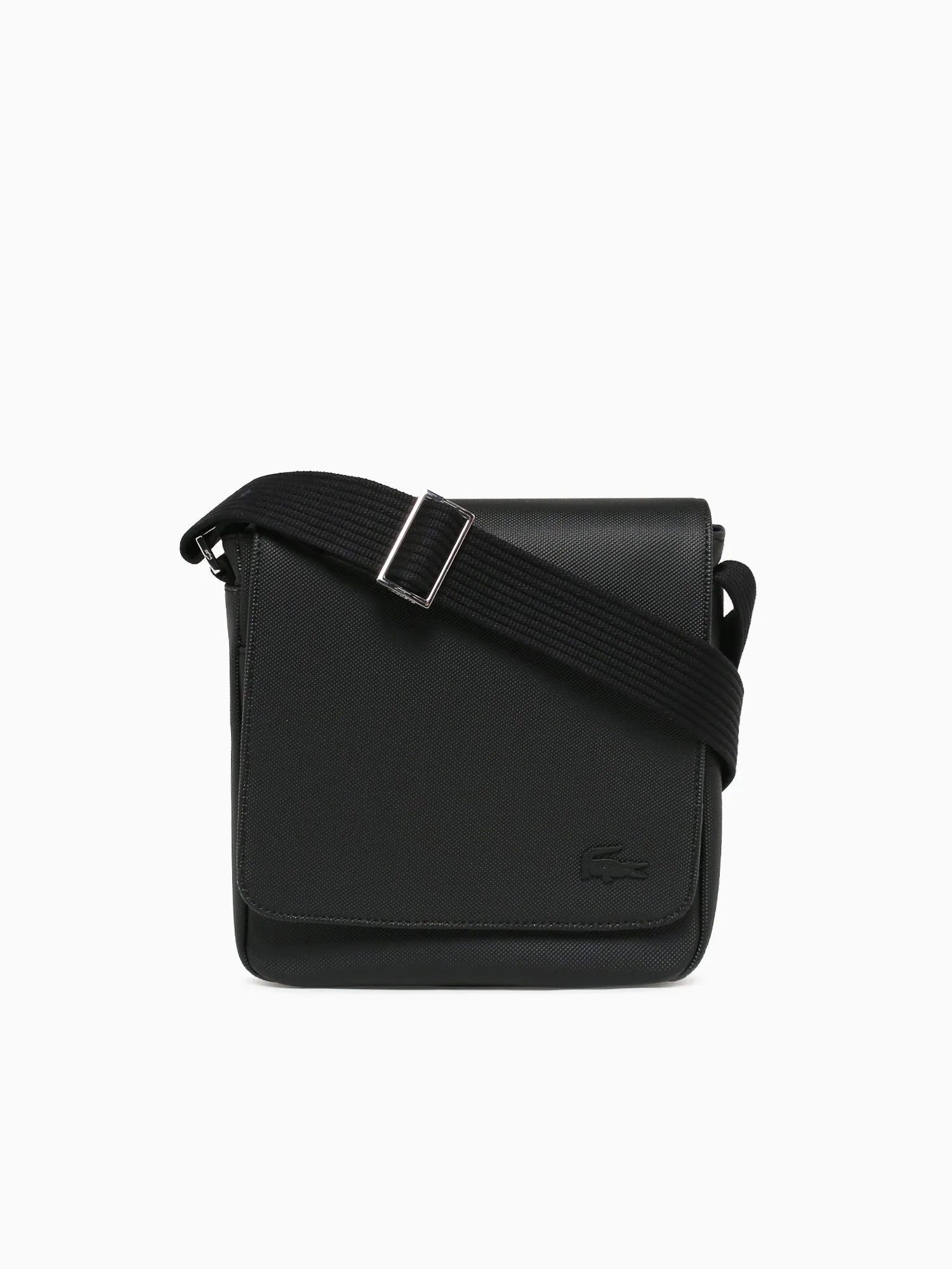 Lacoste Pique Flap Shoulder Bag Noir