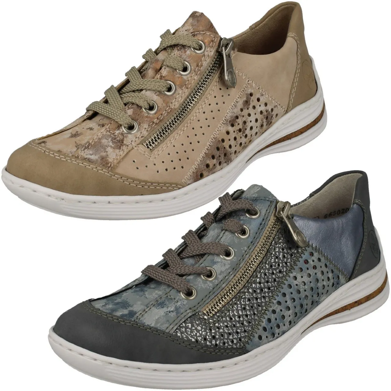 Ladies Rieker Laser Detailed Trainers M35G6