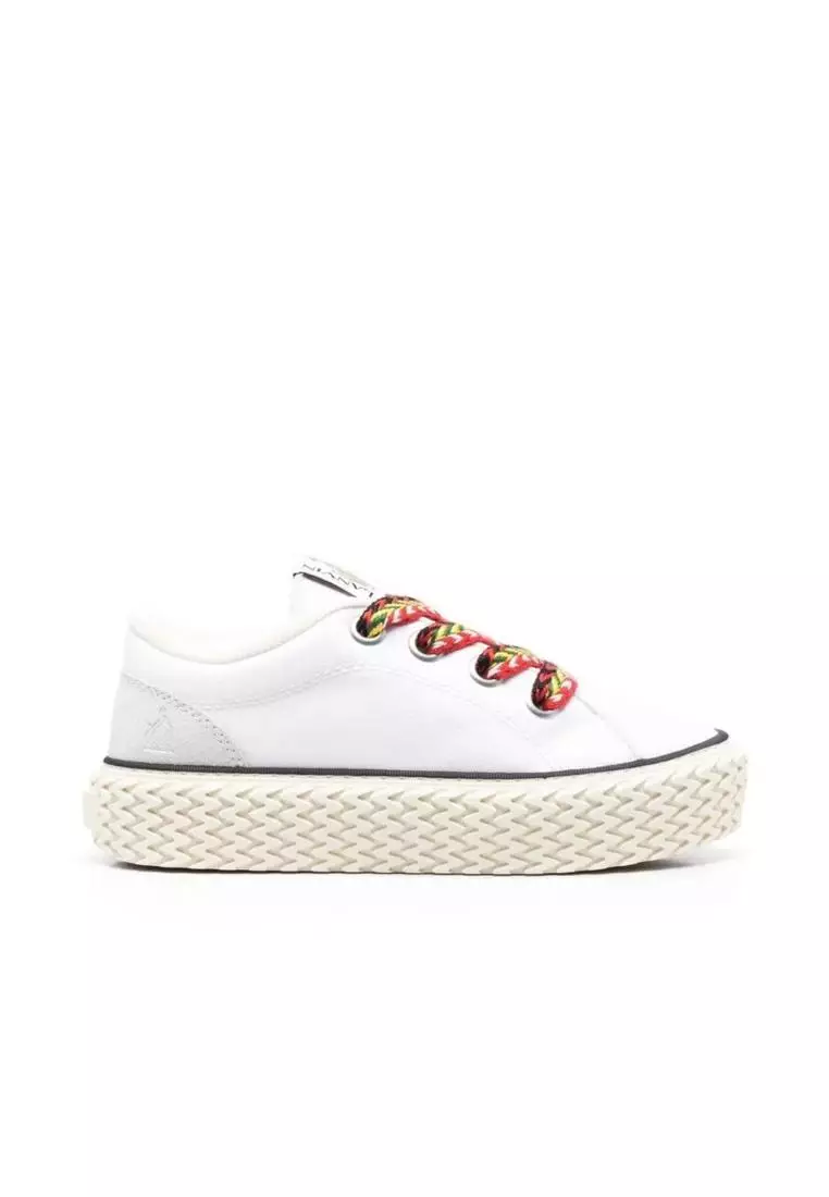 Lanvin LANVIN - Lanvin Cotton Lace-Up Sneakers - White