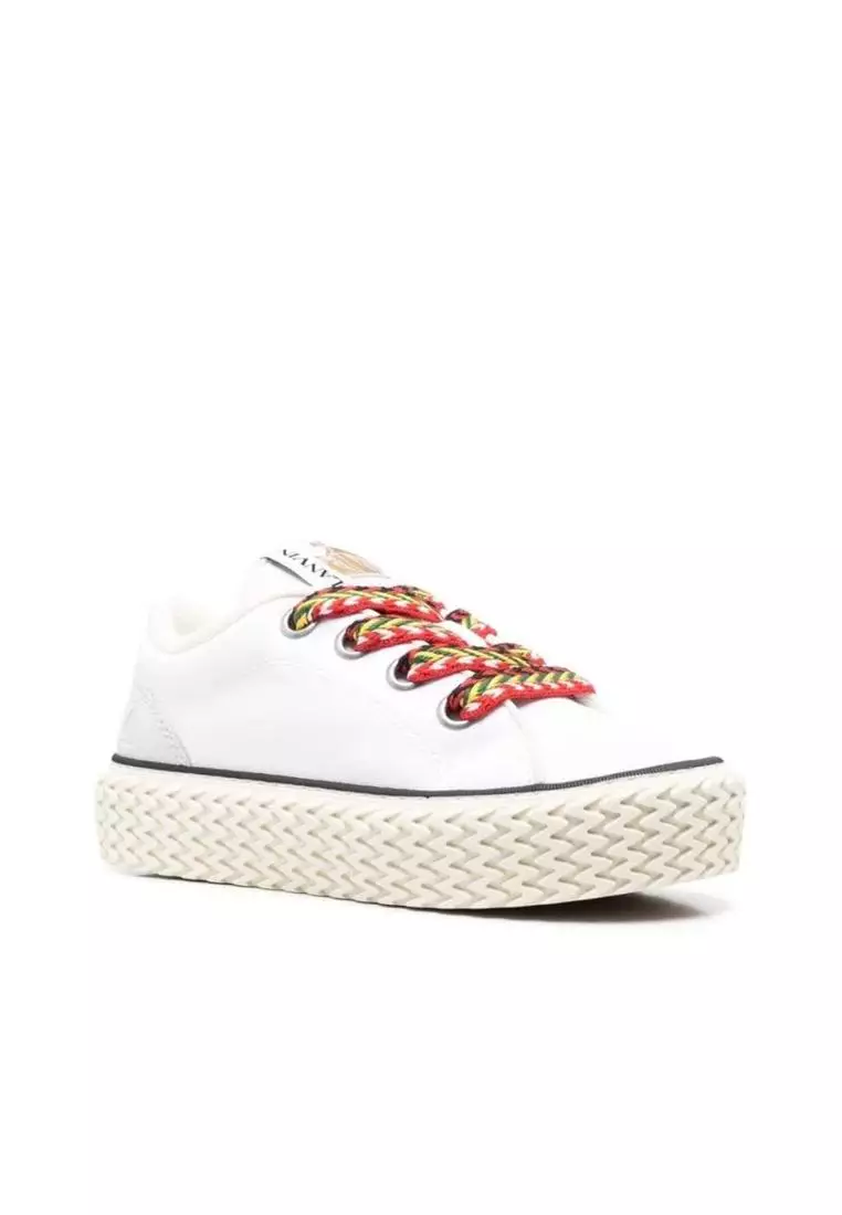 Lanvin LANVIN - Lanvin Cotton Lace-Up Sneakers - White