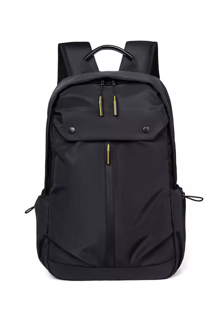 Lara Men's Water-repellent Breathable Wear-resistant Nylon Light-weight Backpack - Black