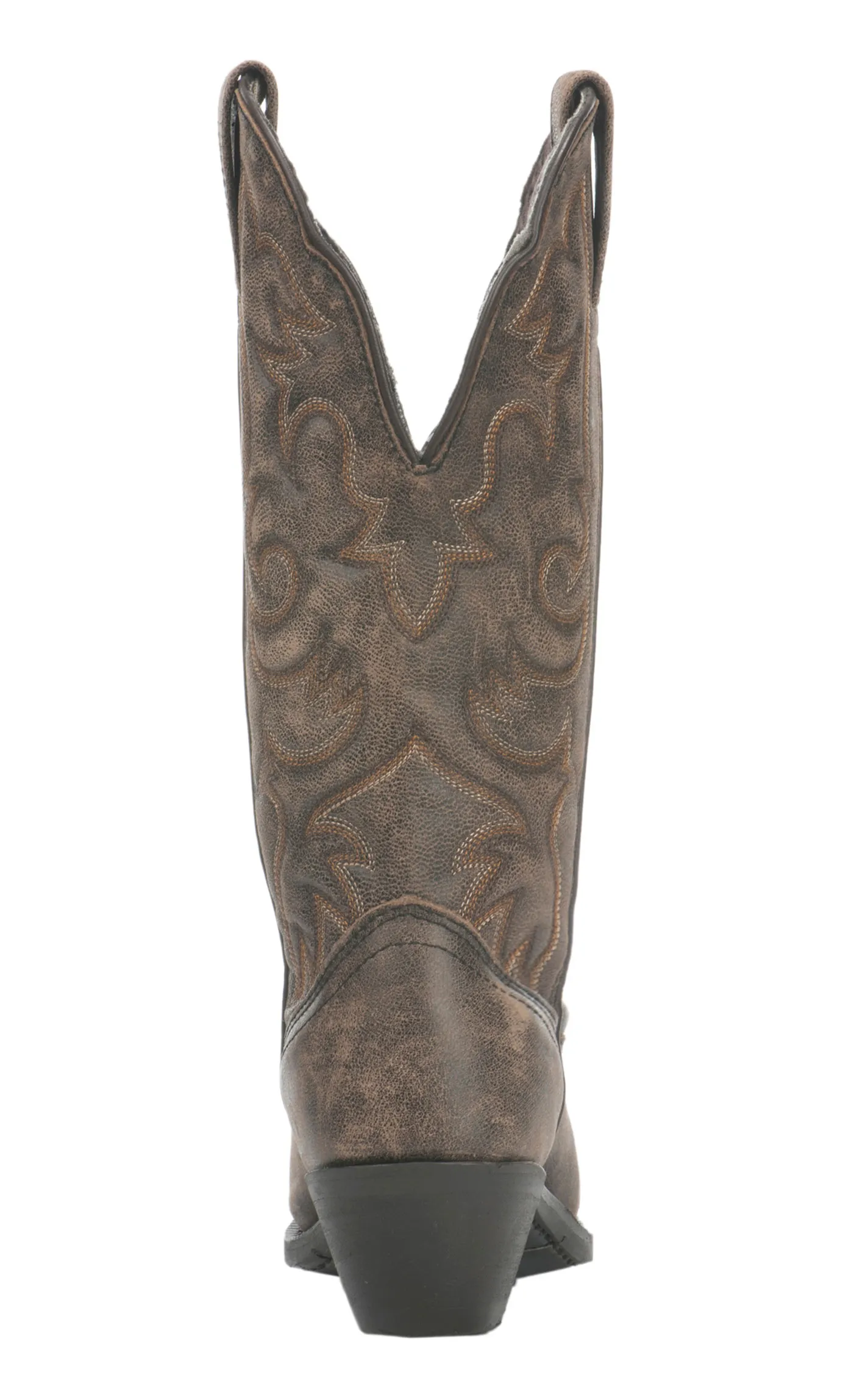 Laredo Women's Antique Brown Wide Calf Snip Toe Cowboy Boot