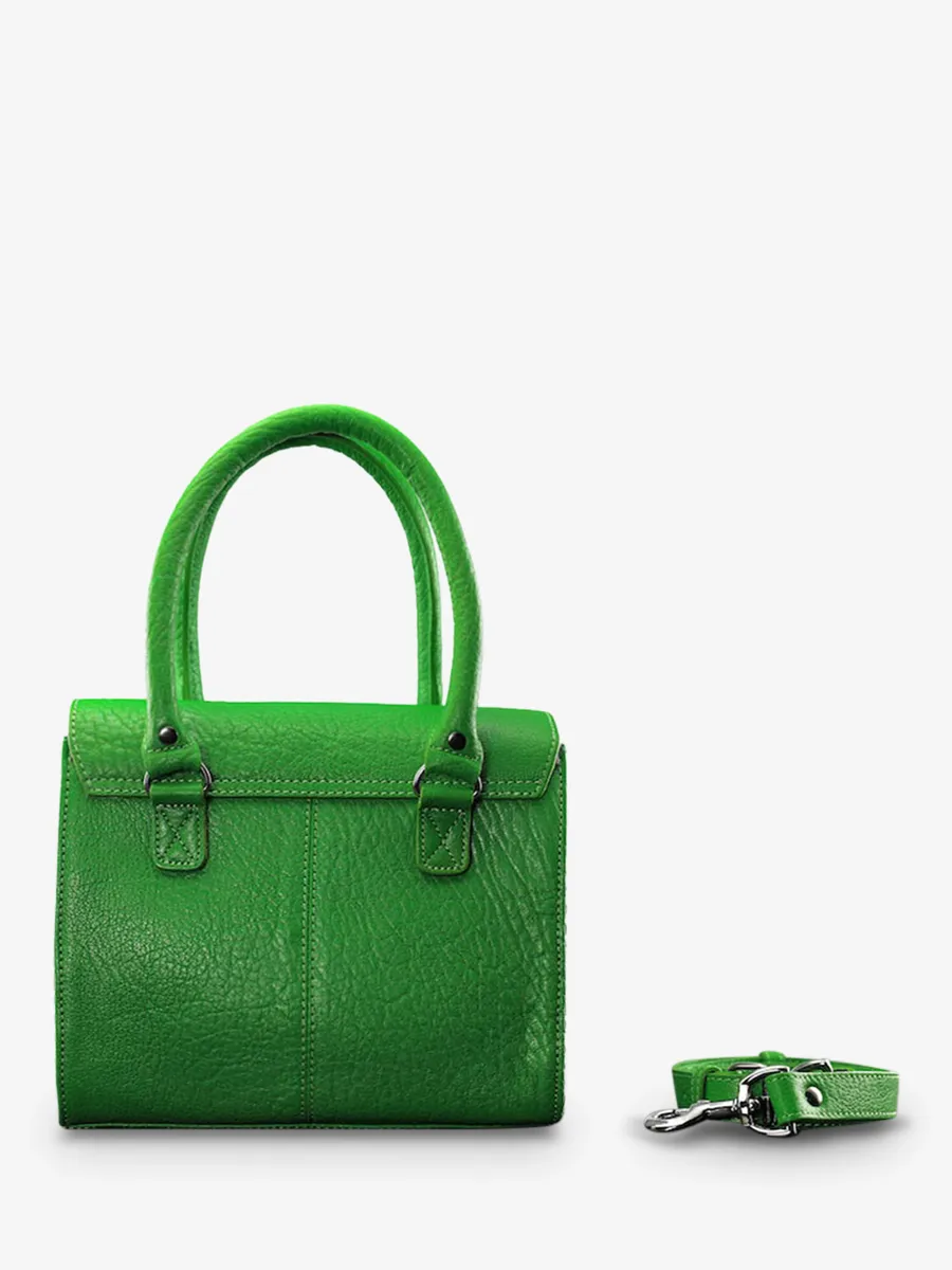 leather shoulder bag for woman Green - LeRive Gauche S Grand Prix Acid Green | PAUL MARIUS