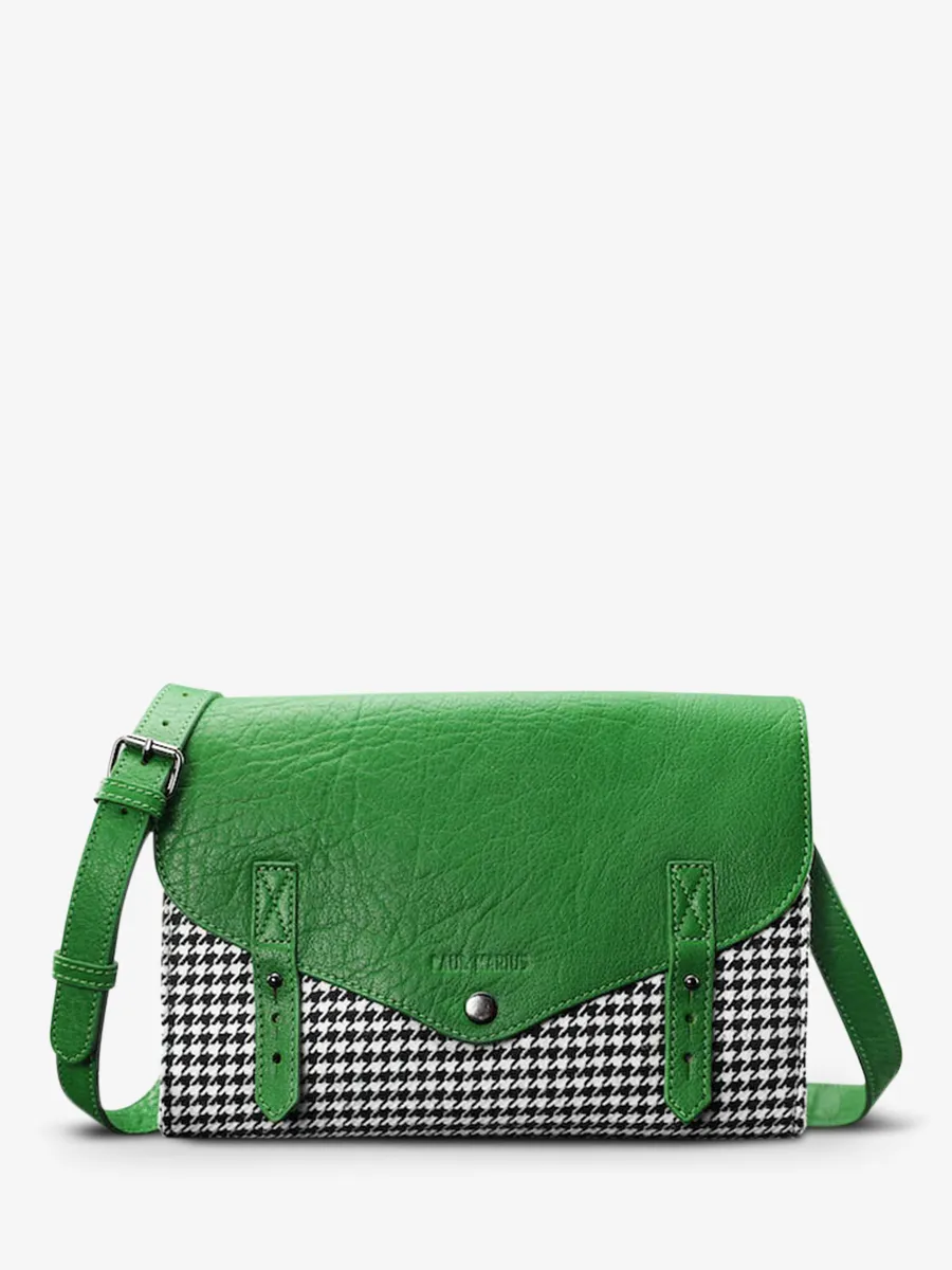 leather woman shoulder bag Green - L'Indispensable Grand Prix Acid Green | PAUL MARIUS