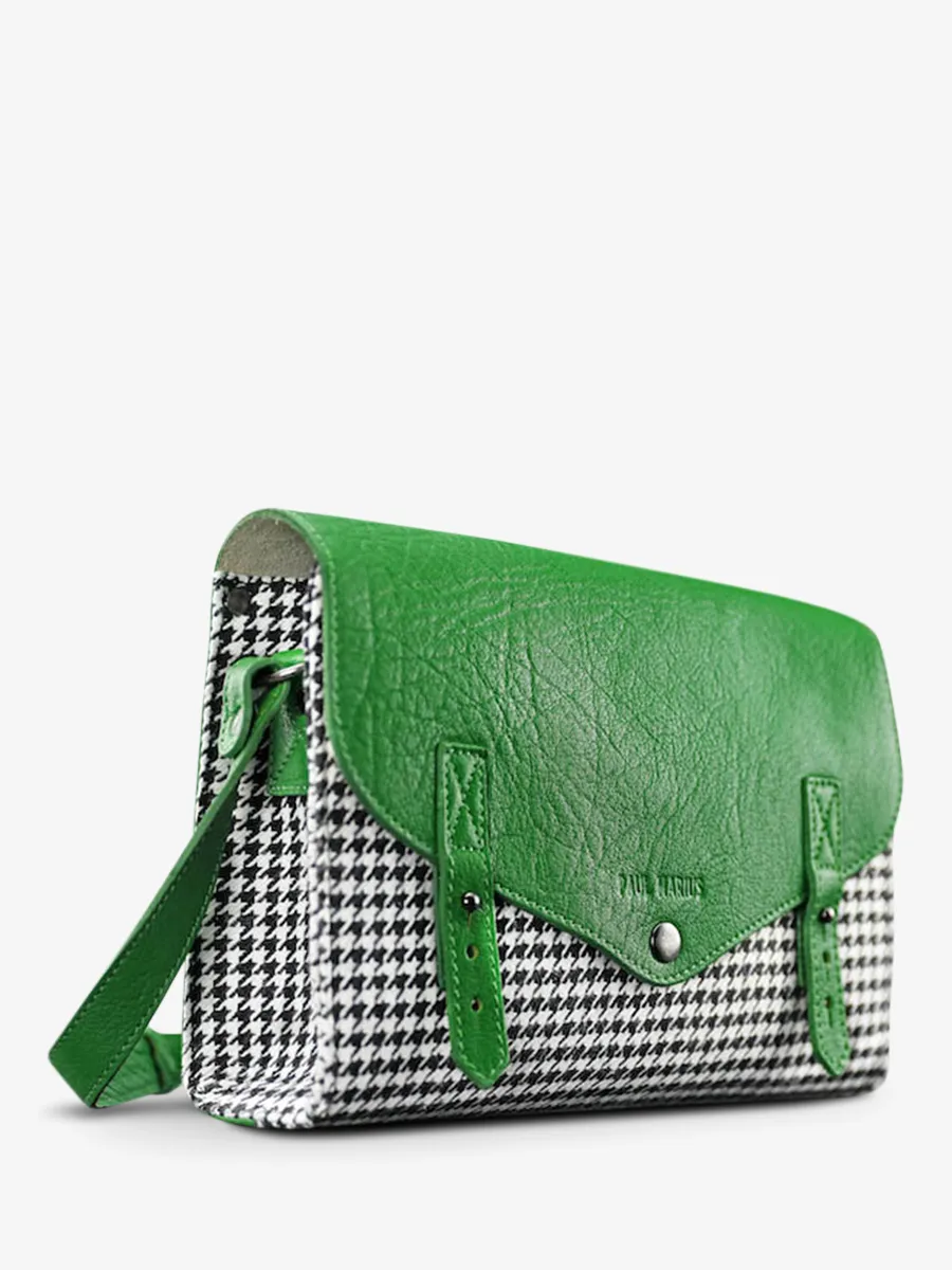 leather woman shoulder bag Green - L'Indispensable Grand Prix Acid Green | PAUL MARIUS