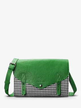 leather woman shoulder bag Green - L'Indispensable Grand Prix Acid Green | PAUL MARIUS