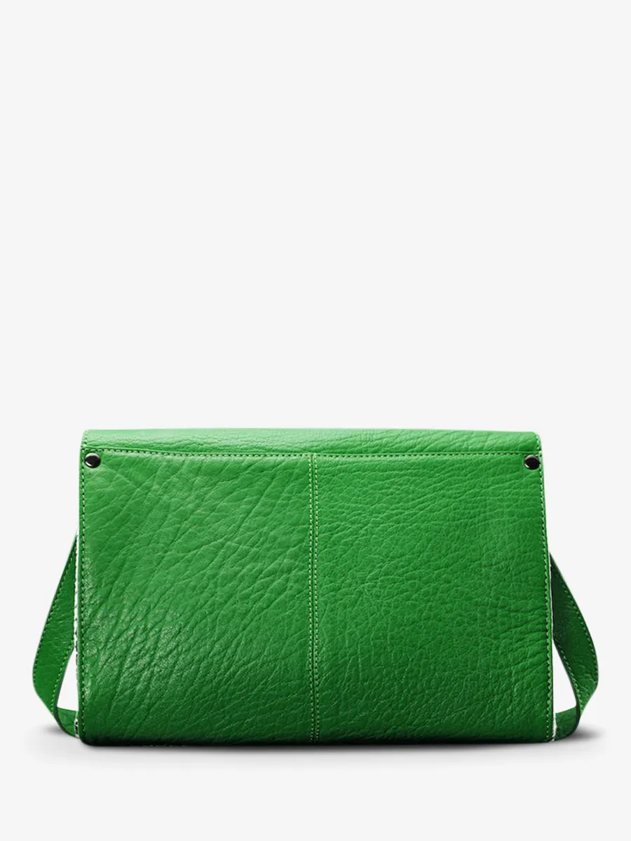 leather woman shoulder bag Green - L'Indispensable Grand Prix Acid Green | PAUL MARIUS