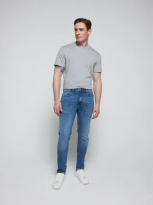 Light Wash Skinny Fit Jeans With Stretch | Men | George at ASDA