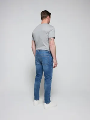 Light Wash Skinny Fit Jeans With Stretch | Men | George at ASDA