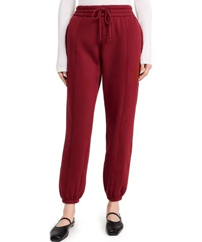 Lna Jace Seamed Fleece Joggers Oxblood L