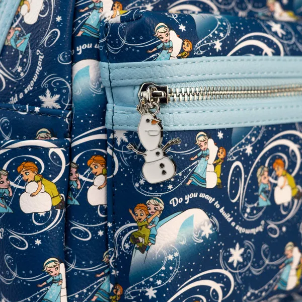 Loungefly x Disney Frozen Snow Play AOP Mini Backpack