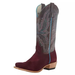 Macie Bean Ladies' Burgandy Roughout Boot