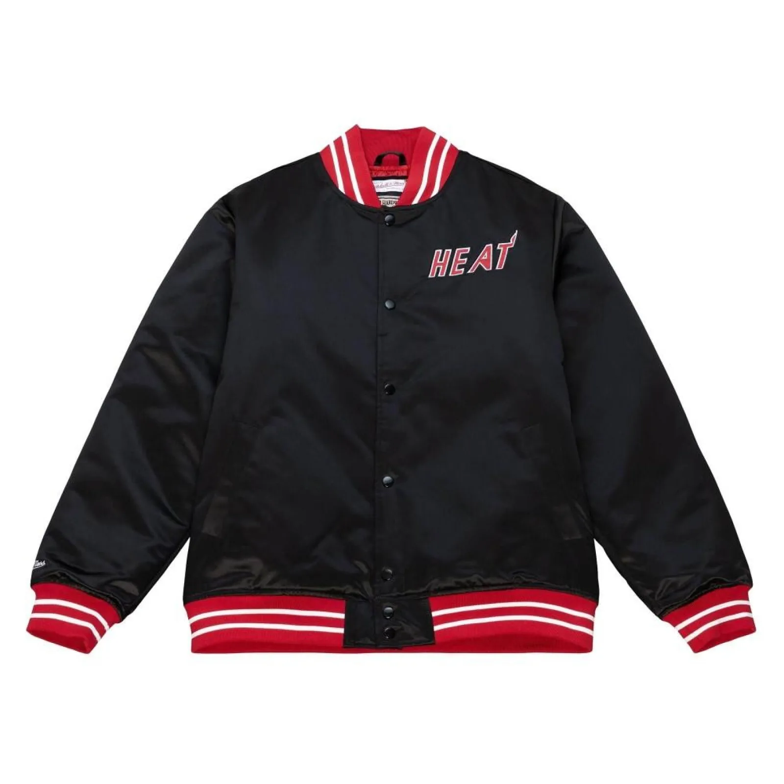 M&N NBA Miami Heat Heavyweight Satin Jacket ''Black''