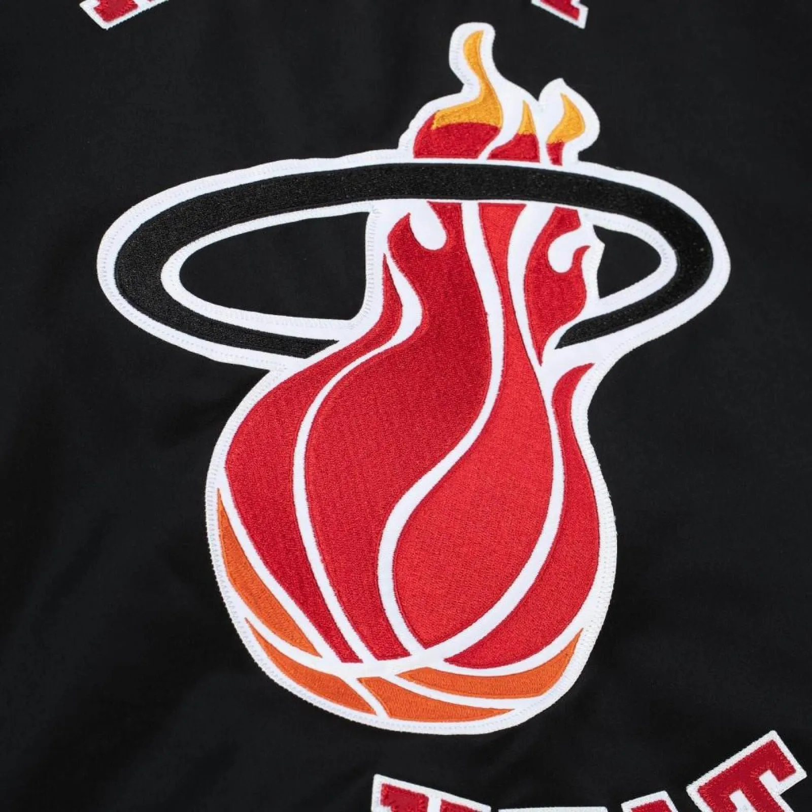 M&N NBA Miami Heat Heavyweight Satin Jacket ''Black''