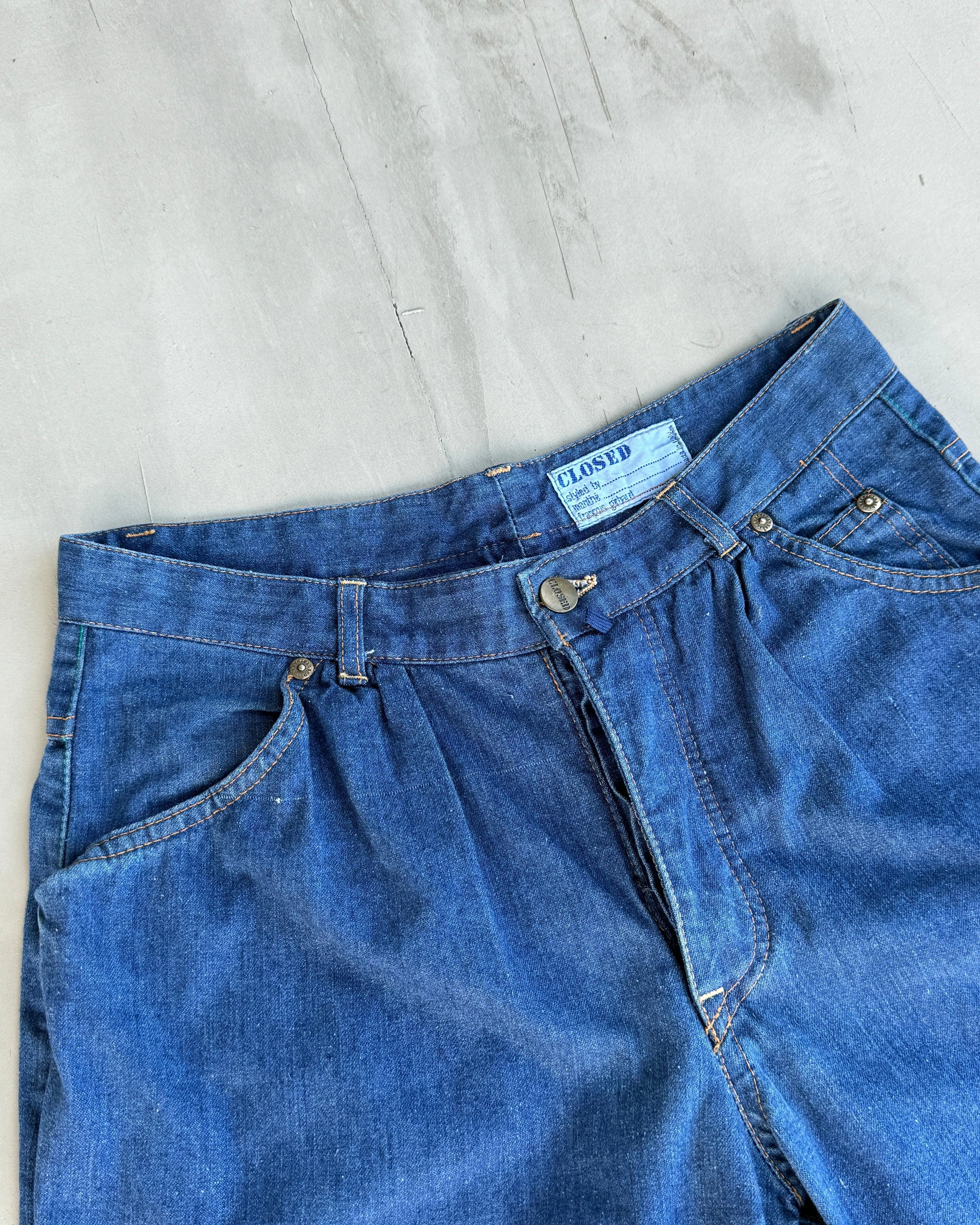 MARITHE FRANCOIS GIRBAUD 'CLOSED' 80'S DENIM BALLOON JEANS - W30