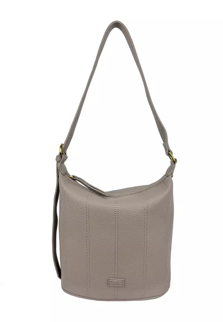 Mel&Co Pebbled Texture Stitch Shoulder Bag