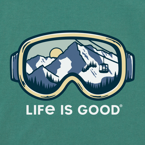 Men's Ski Goggle Landscape Long Sleeve Crusher Tee