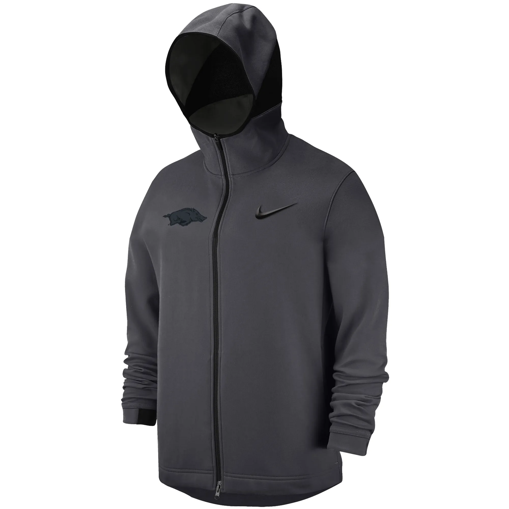 Men's Nike Anthracite Arkansas Razorbacks Tonal Showtime Full-Zip Hoodie