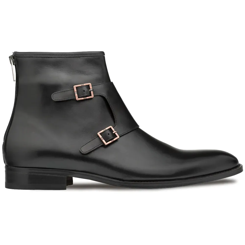 Mezlan Patina Double Buckle Boot Black 