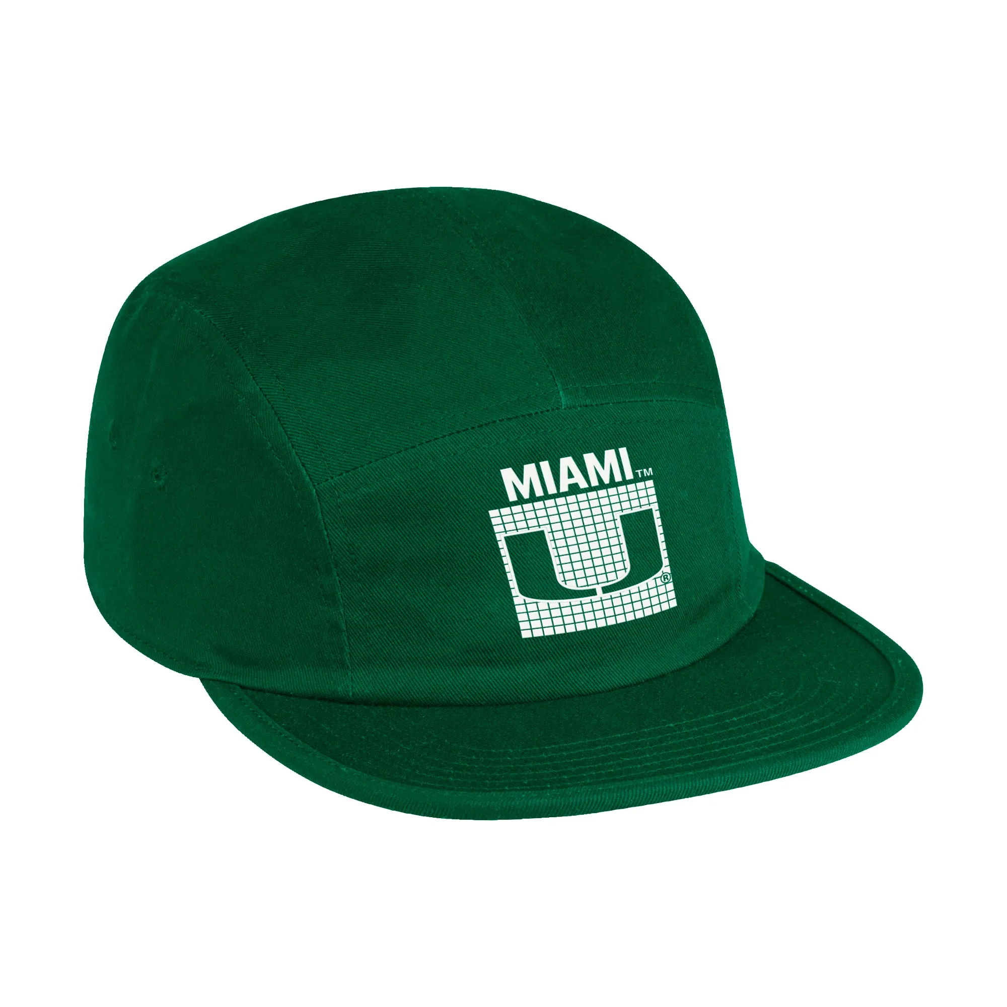 Miami Hurricanes adidas 5 Panel Hat - Green